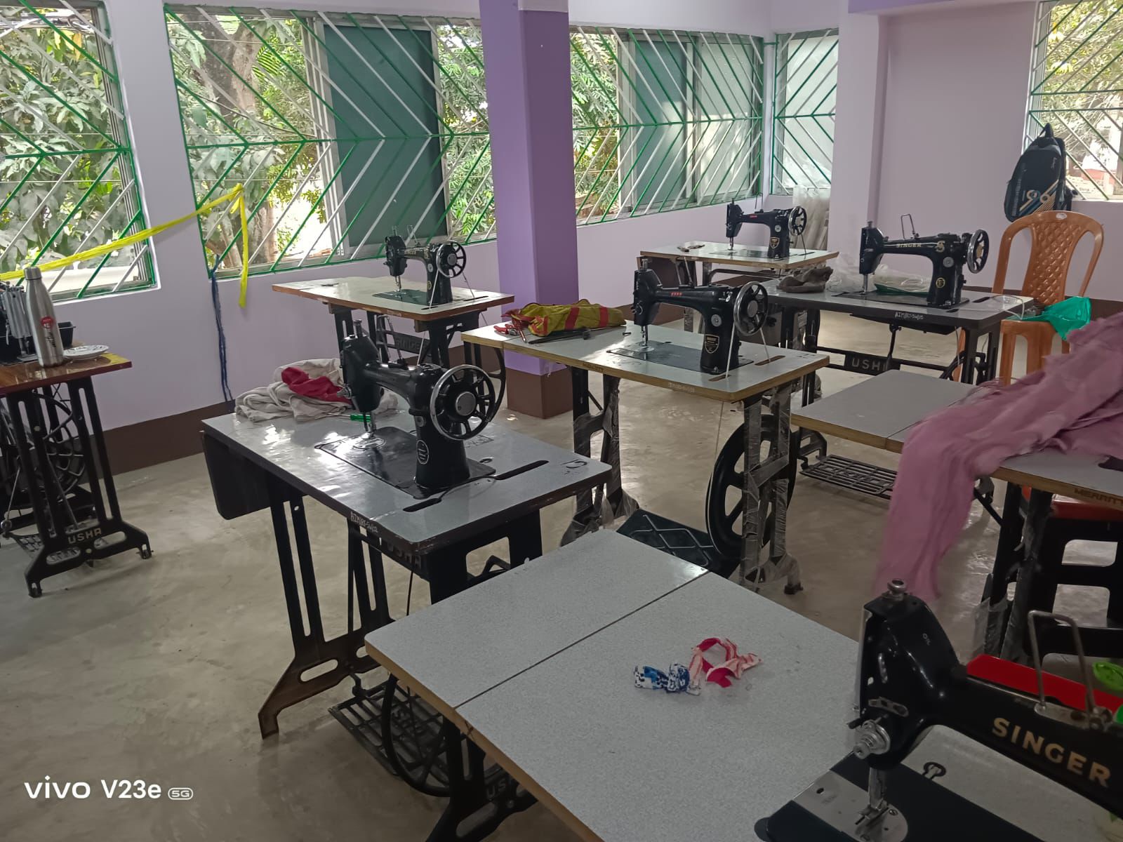 Sewing machines at the Boral training centre