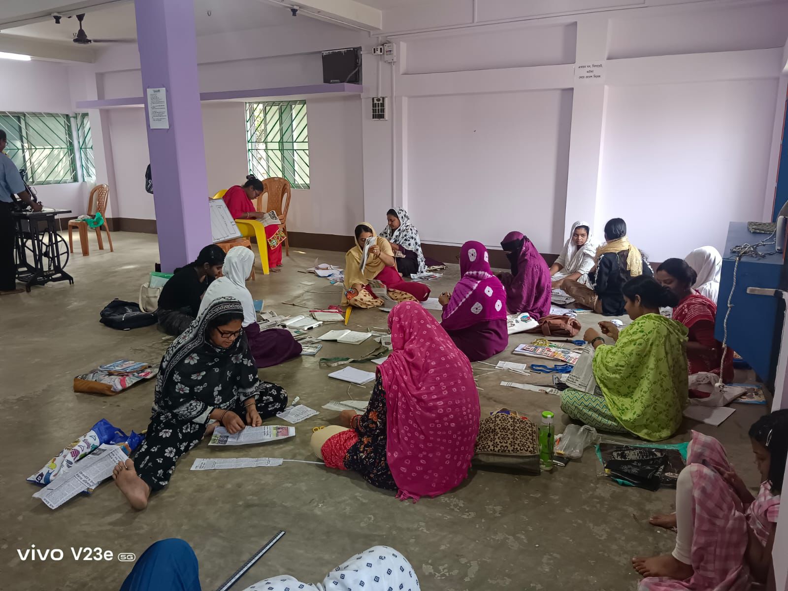 Women in a training session